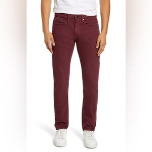 Men's Frame L'Homme Slim Leg Jeans, Size 33 - Burgundy